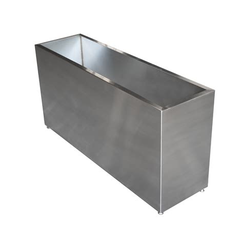 stainless steel box with glass window 9oz|metal planter tubs.